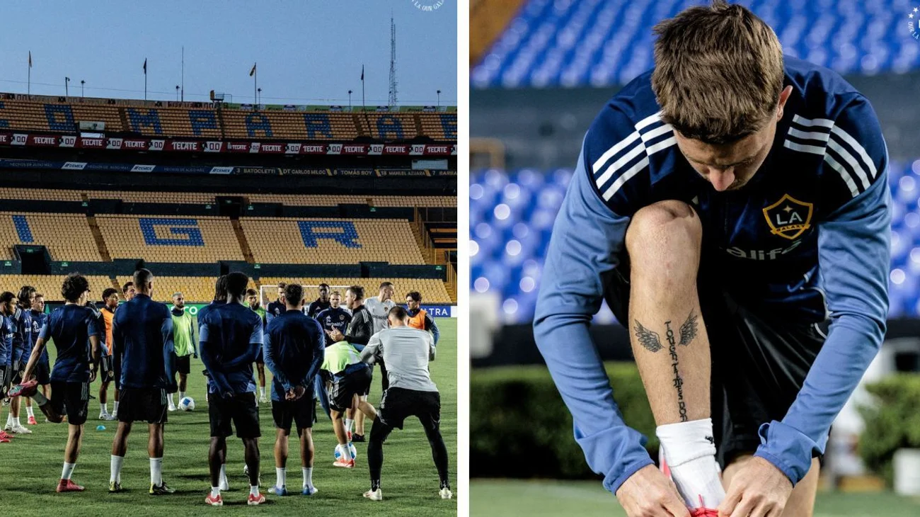 Entrena LA Galaxy en 'El Volcán' previo a enfrentarse a Tigres