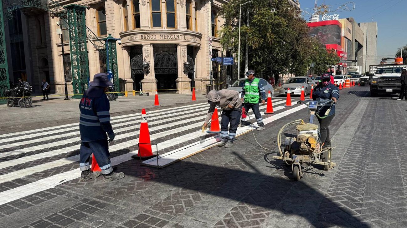 Monterrey refuerza limpieza del Centro previo al Mundial 2026