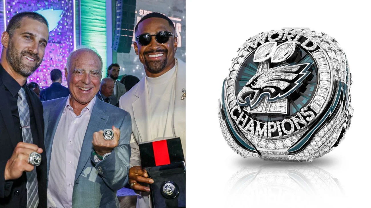 Los Eagles graban bandera de Brasil en anillos del Super Bowl