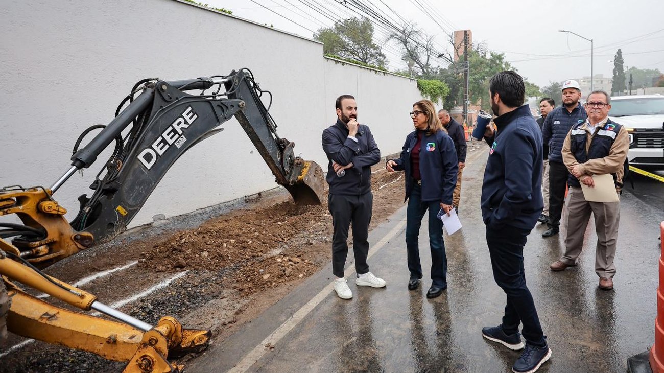 Avanza 10% la renovación de la avenida Alfonso Reyes en San Pedro