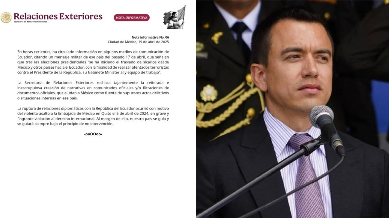 Desmiente México traslado de sicarios para atentado en Ecuador