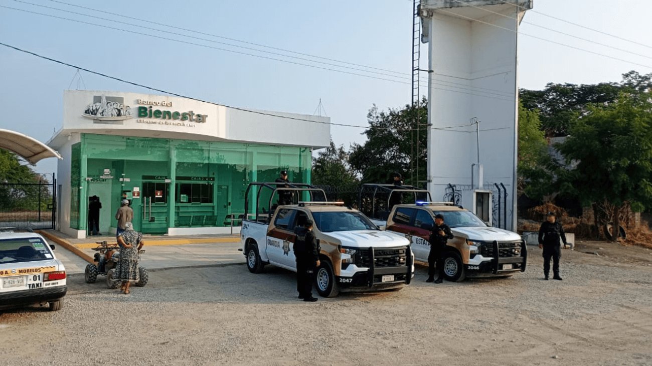 Refuerzan vigilancia en Bancos del Bienestar de Antiguo Morelos