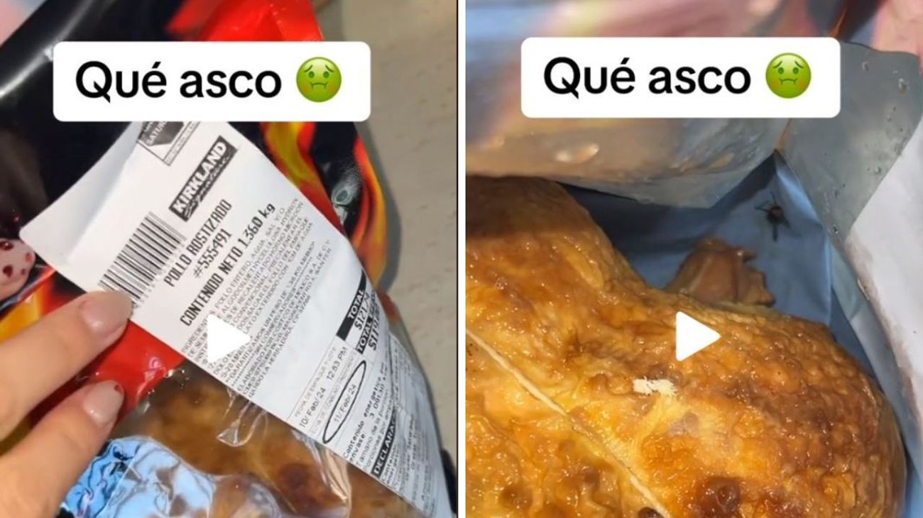 VIDEO: Mujer exhibe larvas en pollo rostizado de Costco