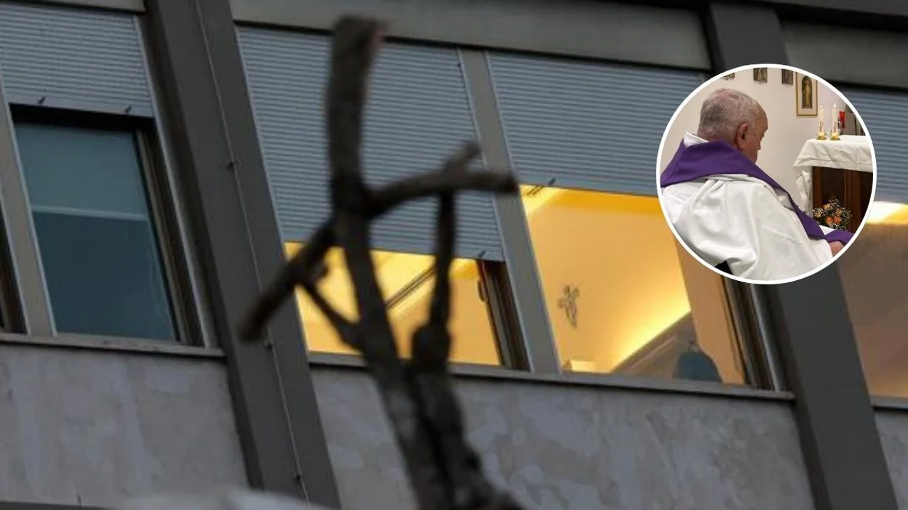 El papa hará su primera aparición; se asomará desde hospital