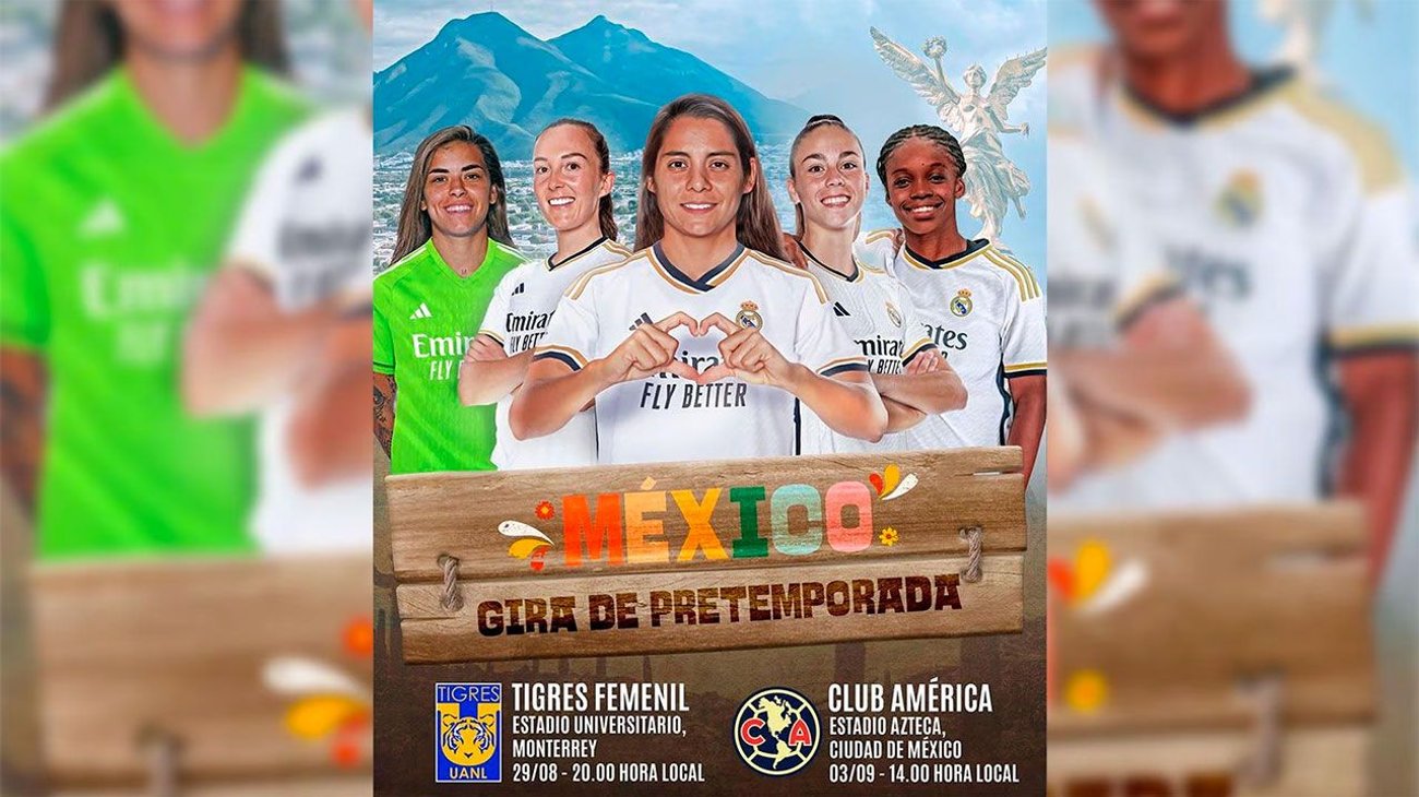 Viene Real Madrid femenil a enfrentar a Tigres y América