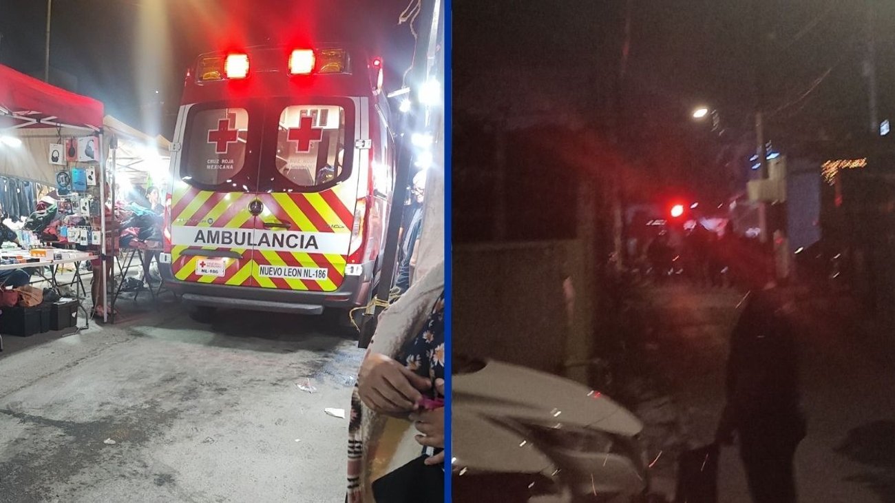 Reportan balacera en mercadito de la Felipe Carillo en Escobedo 