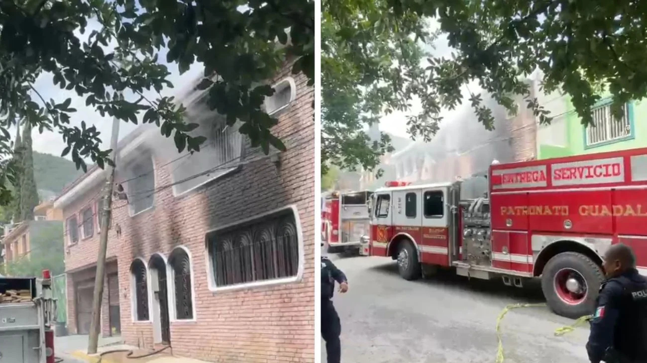 Reportan incendio en vivienda por tanque de gas en Guadalupe