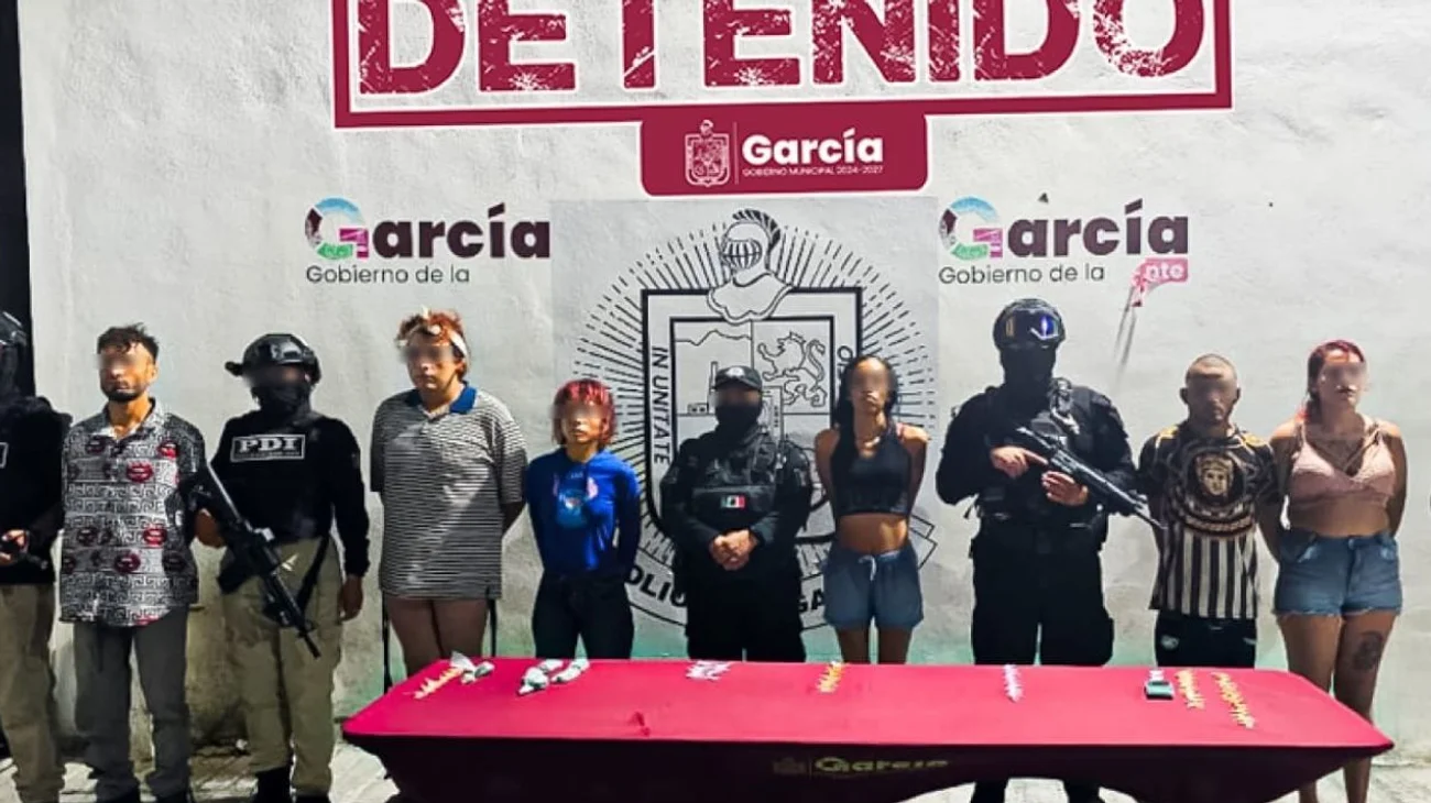 Rescatan a dos mujeres y un bebé en García; hay seis detenidos