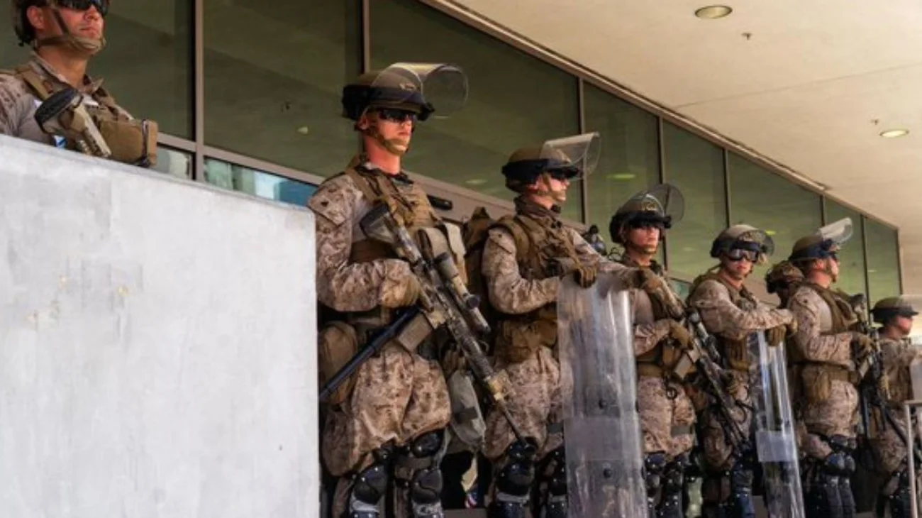 Retiran a los 700 marines en LA por las protestas migratorias