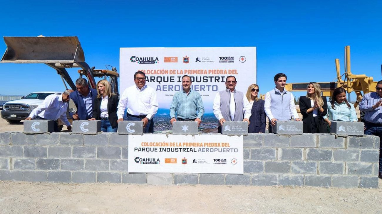 Instalan primera piedra del Parque Industrial Aeropuerto