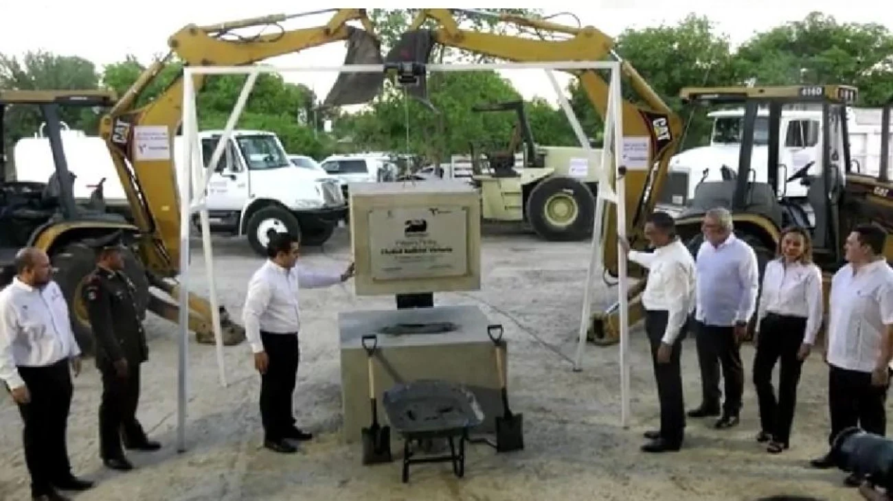 Colocan primera piedra de la nueva Ciudad Judicial Victoria
