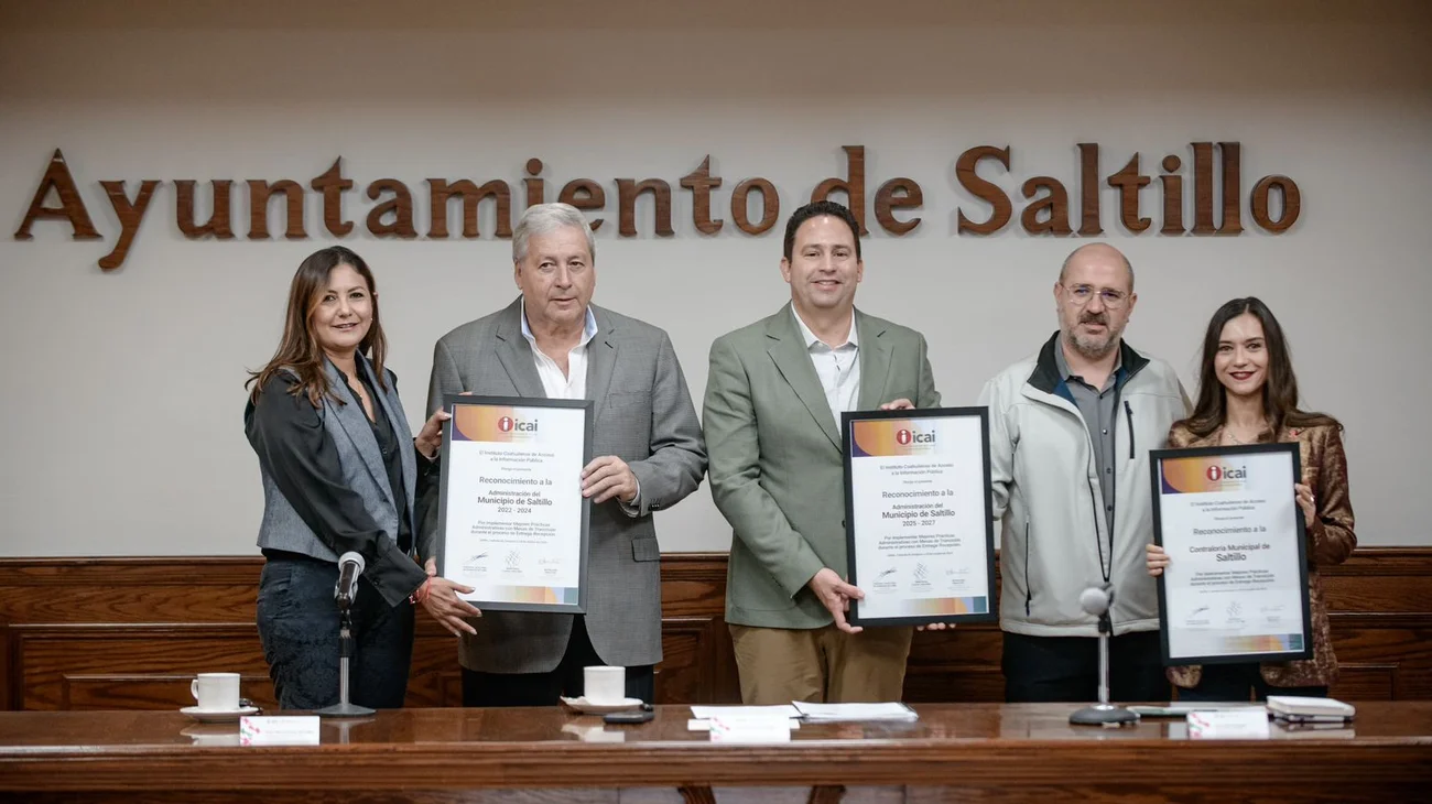 Reconoce ICAI transparencia en transición en Saltillo