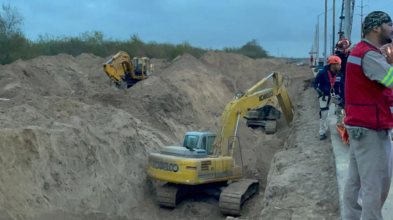 Obra de agua potable en Reynosa cobra la vida de un trabajador