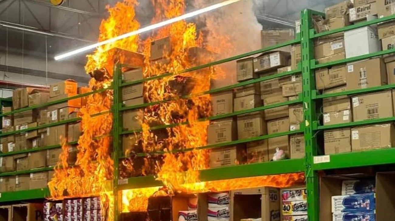 Se incendia Bodega Aurrerá en frontera-Monclova