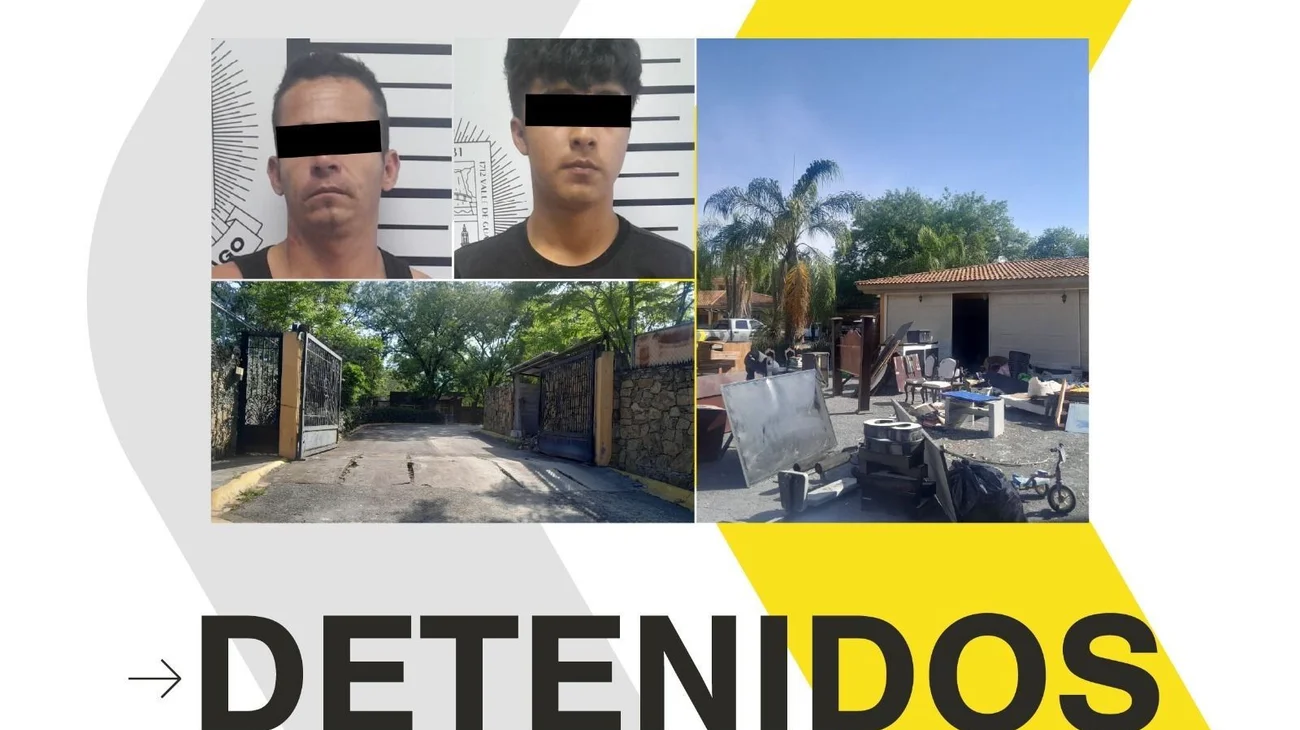 Detienen a menor y hombre por presuntamente robar en una quinta