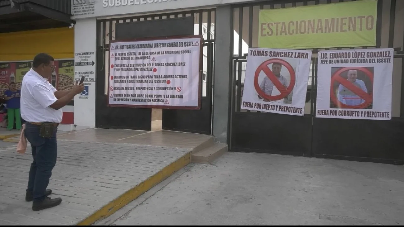 Jubilados del ISSSTE cierran oficinas en Tamaulipas