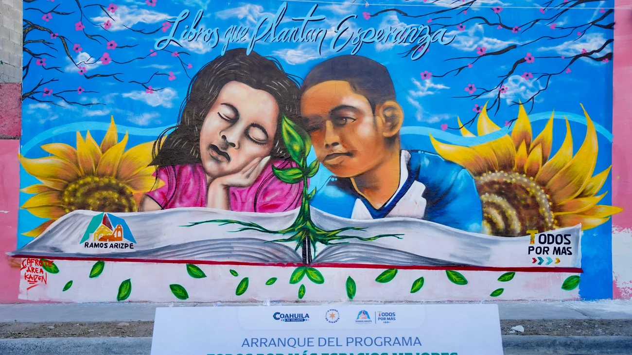 Transforman colonias de Ramos Arizpe con murales de arte urbano