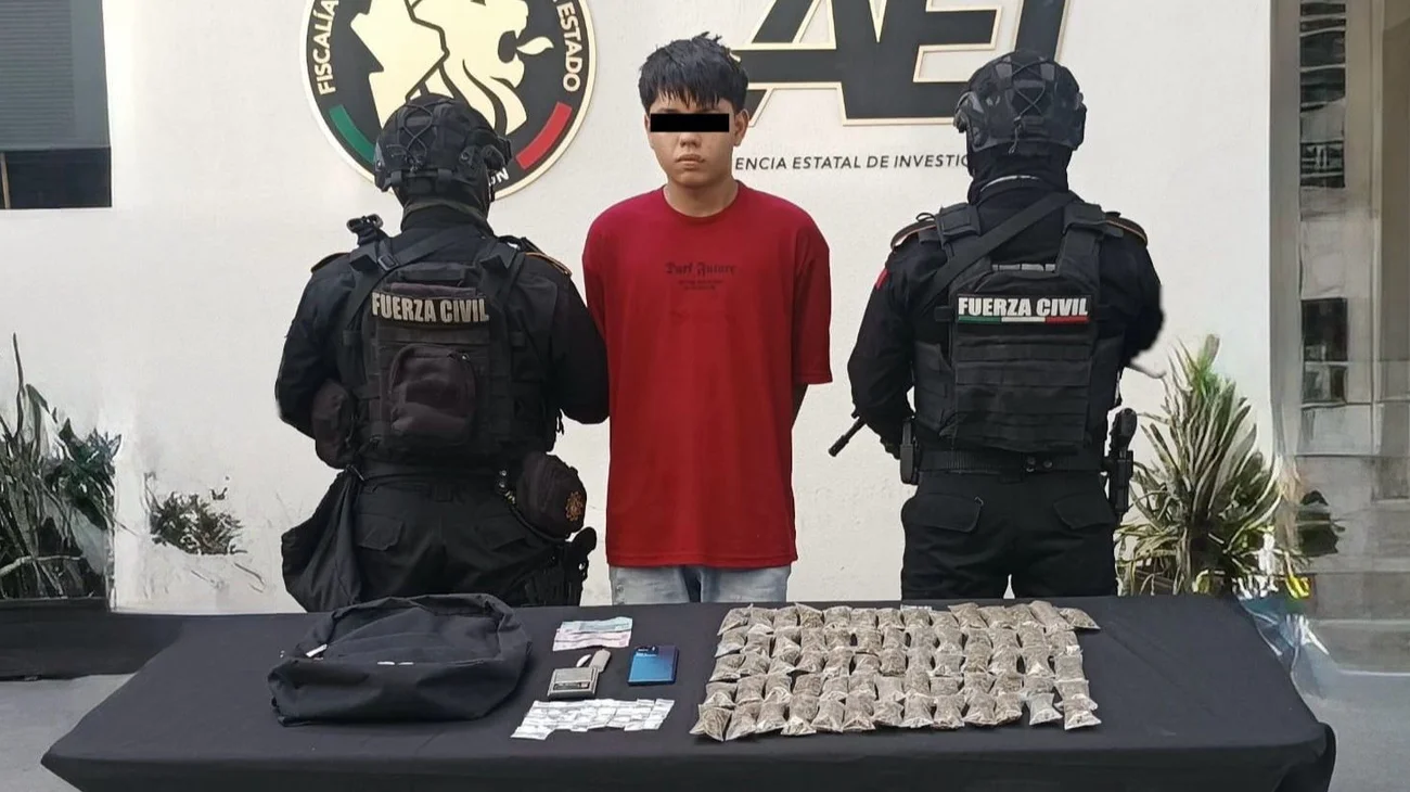 Detienen a joven en Guadalupe con 90 dosis de droga