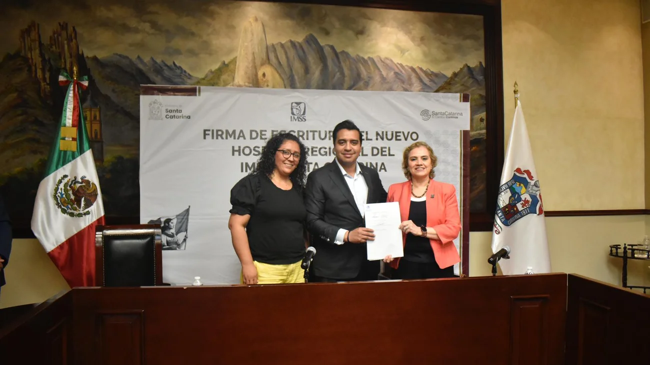 Formaliza Santa Catarina donación de terreno al IMSS para UMF