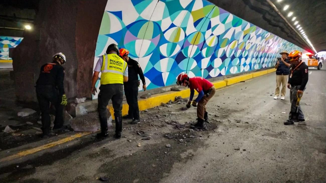Cerrarán totalmente el Túnel de la Loma Larga por desprendimiento