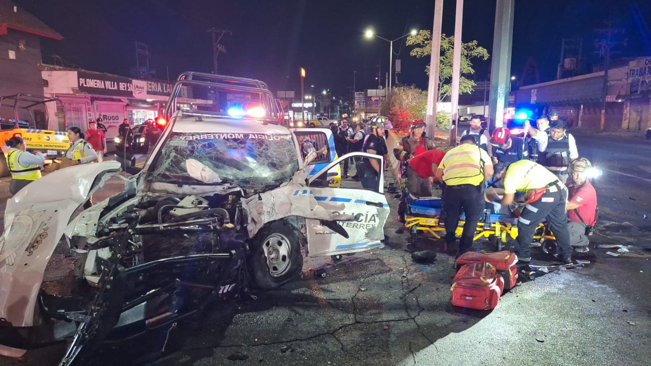 Se recuperan los 4 policías lesionados en choque de patrullas