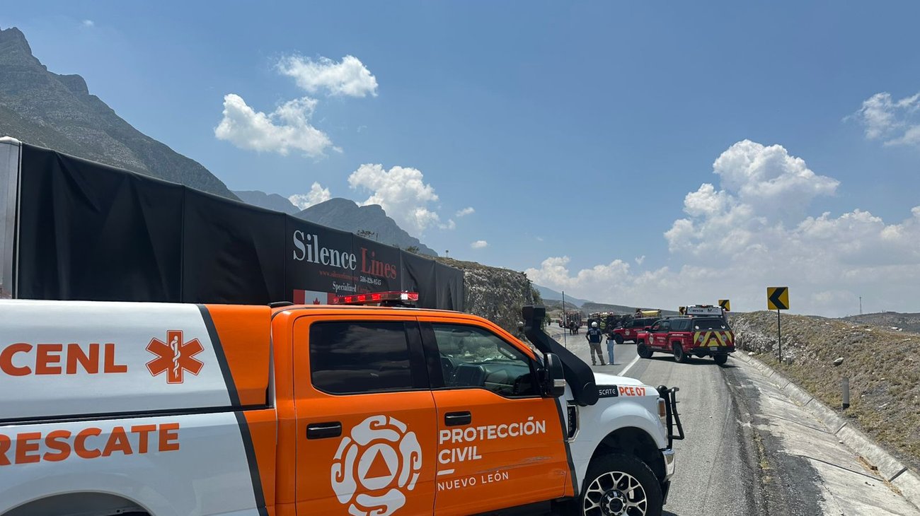 Accidente deja un lesionado en la carretera Monterrey-Saltillo