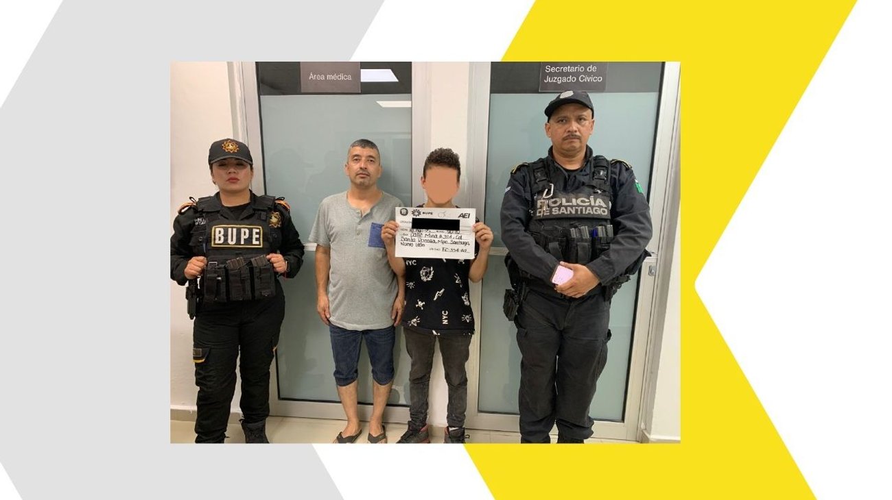 Localizan policías de Santiago y Fuerza Civil a menor extraviado