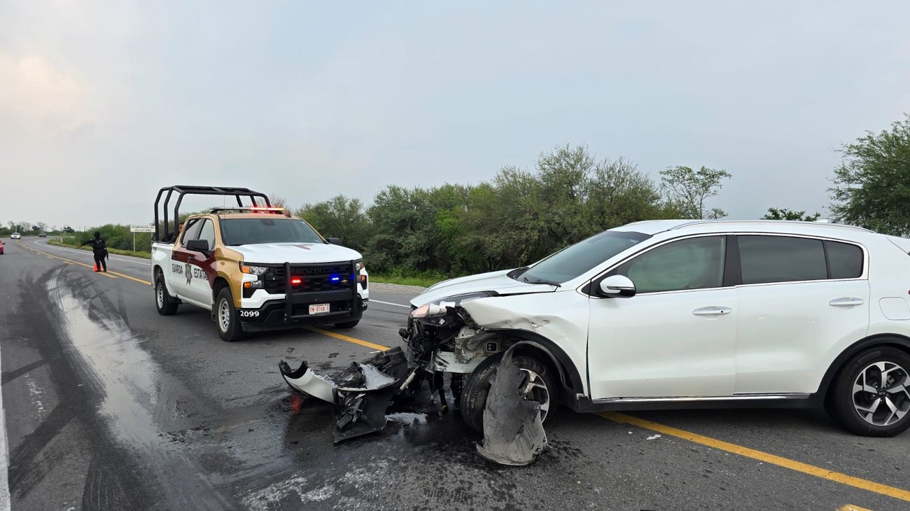 Accidente en carretera Victoria-Matamoros deja cinco lesionados