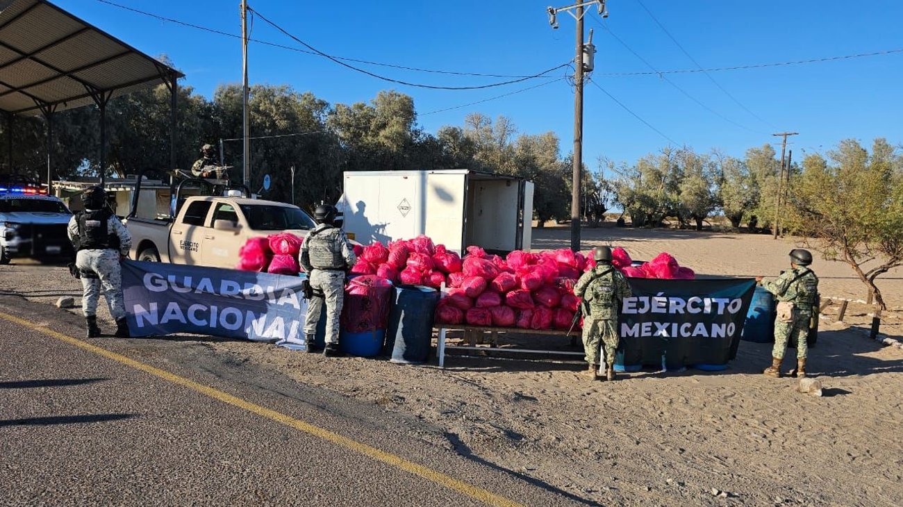 Incautan más de una tonelada de metanfetamina en Sonora