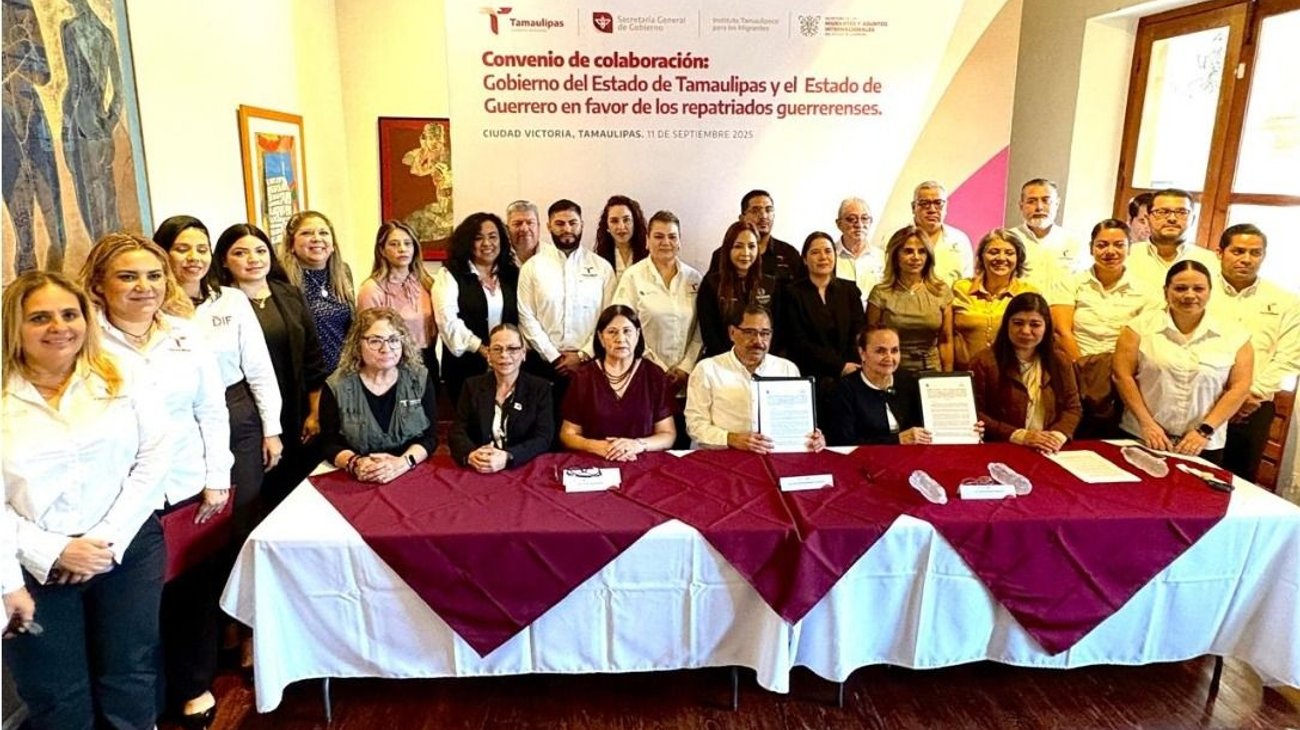 Tamaulipas y Guerrero firman convenio a favor de los migrantes