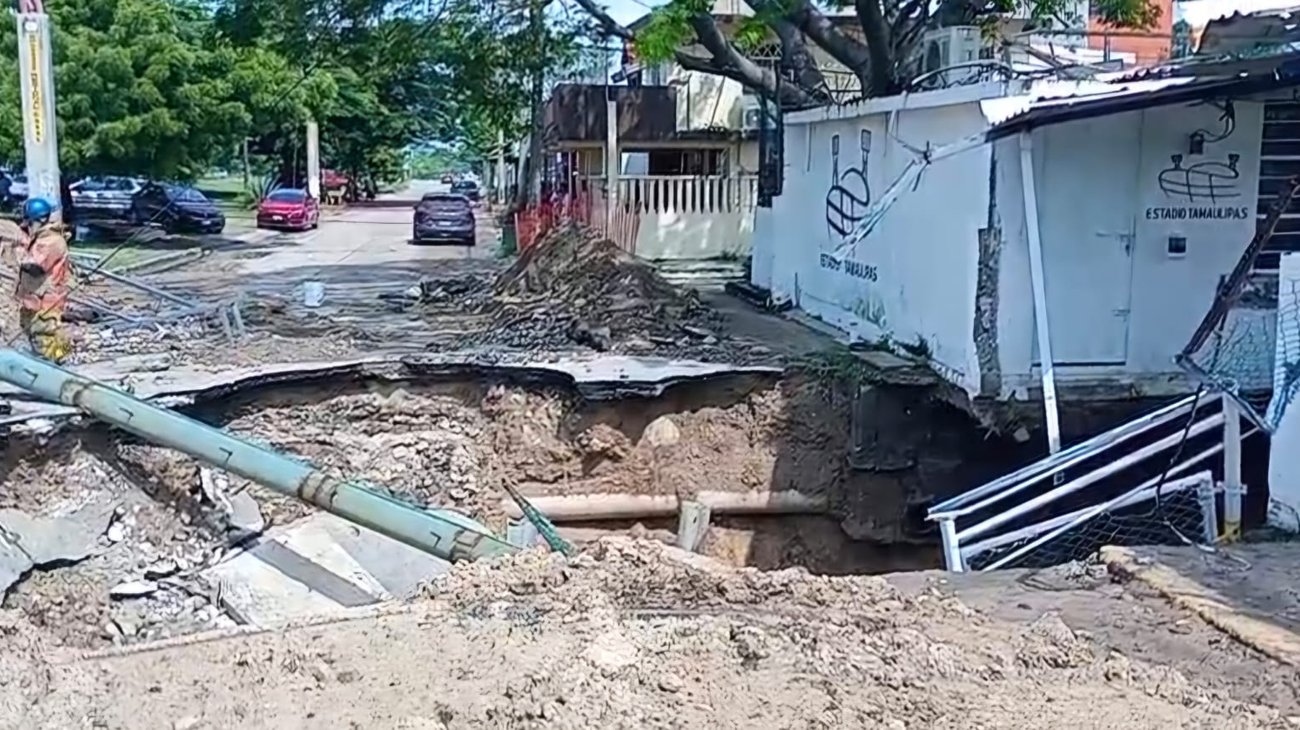 Socavón en Cd. Madero expone la creciente crisis de hundimientos