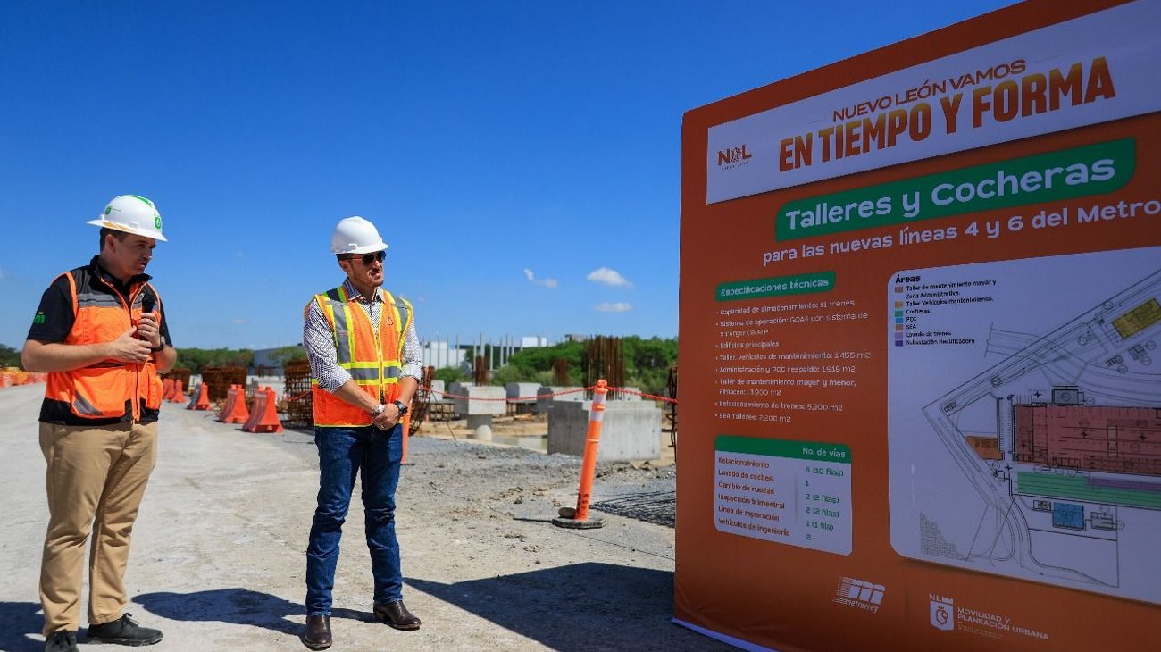 Destaca gobernador avance de 25% de las líneas 4 y 6 del metro