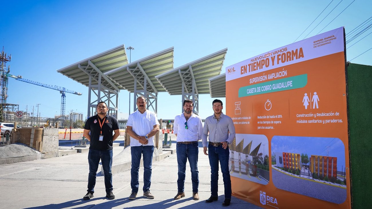 Supervisan avances en ampliación de la caseta Monterrey-Cadereyta