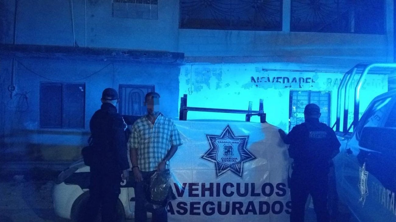 Guardia Estatal logra detención de persona con droga en Reynosa 
