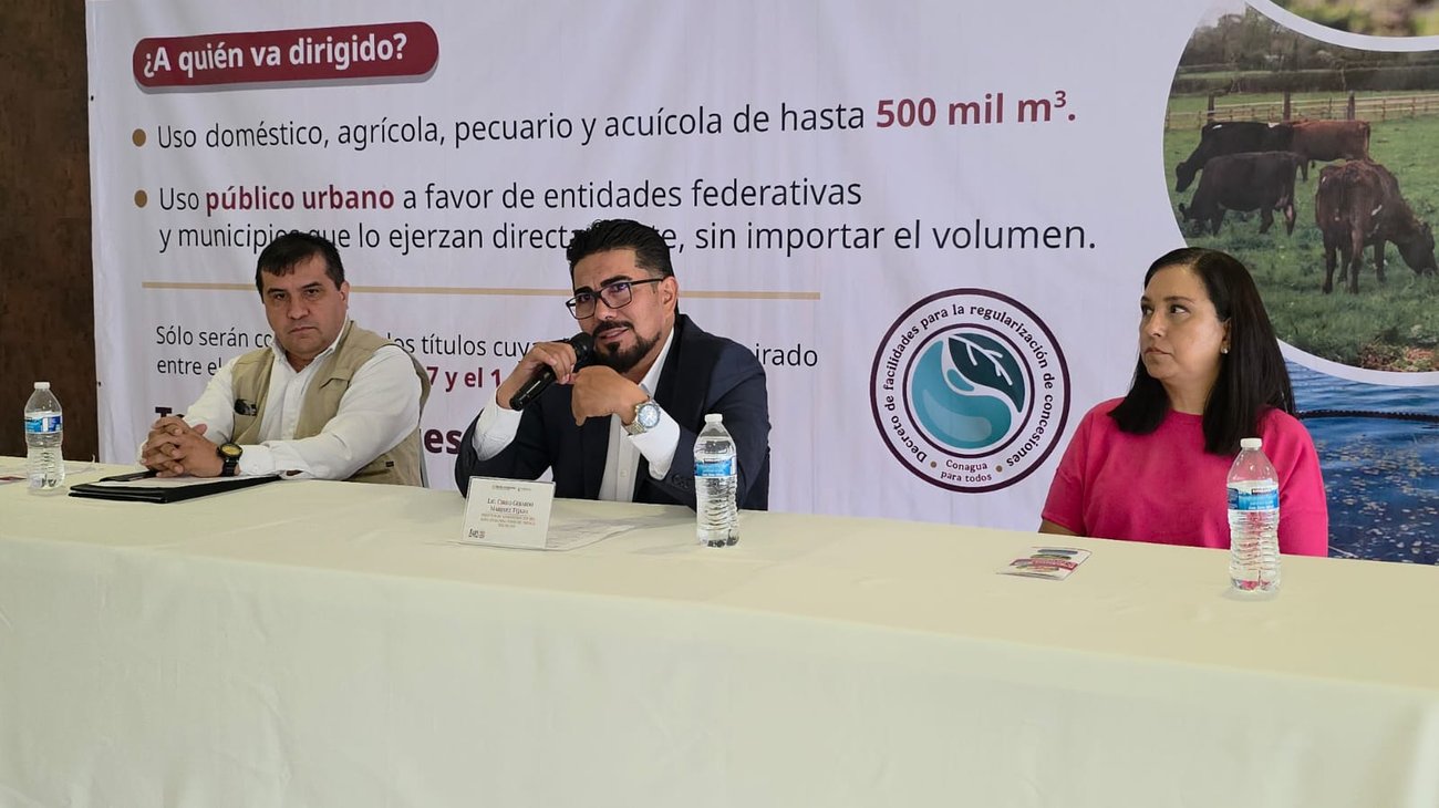 Busca Conagua regularizar concesiones de 500,000 metros cúbicos