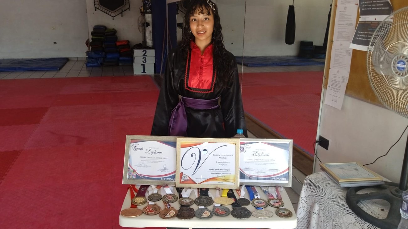 Merary la joven que destaca en competencias nacionales de kung fu
