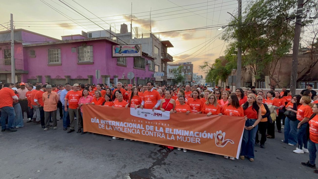 Mujeres de Reynosa exigen más seguridad en marcha del Día Naranja