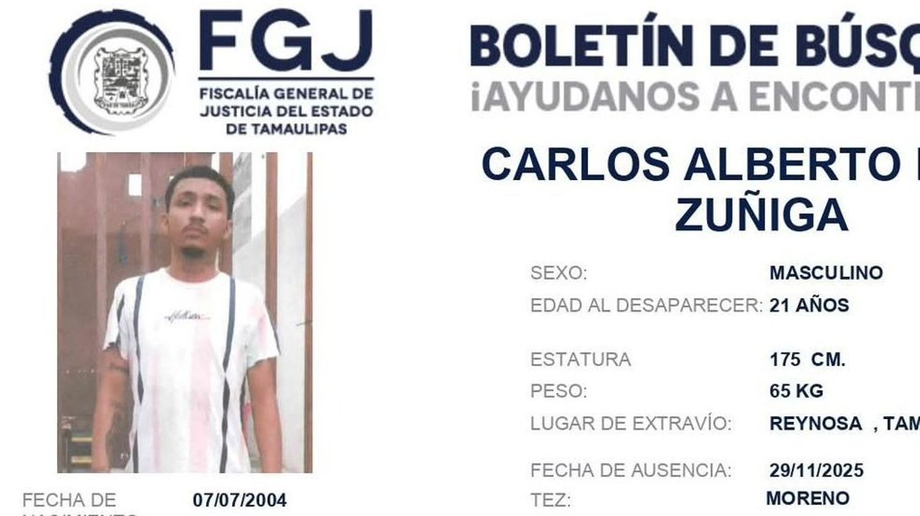 Colectivo pide ayuda para localizar a desaparecido en Reynosa