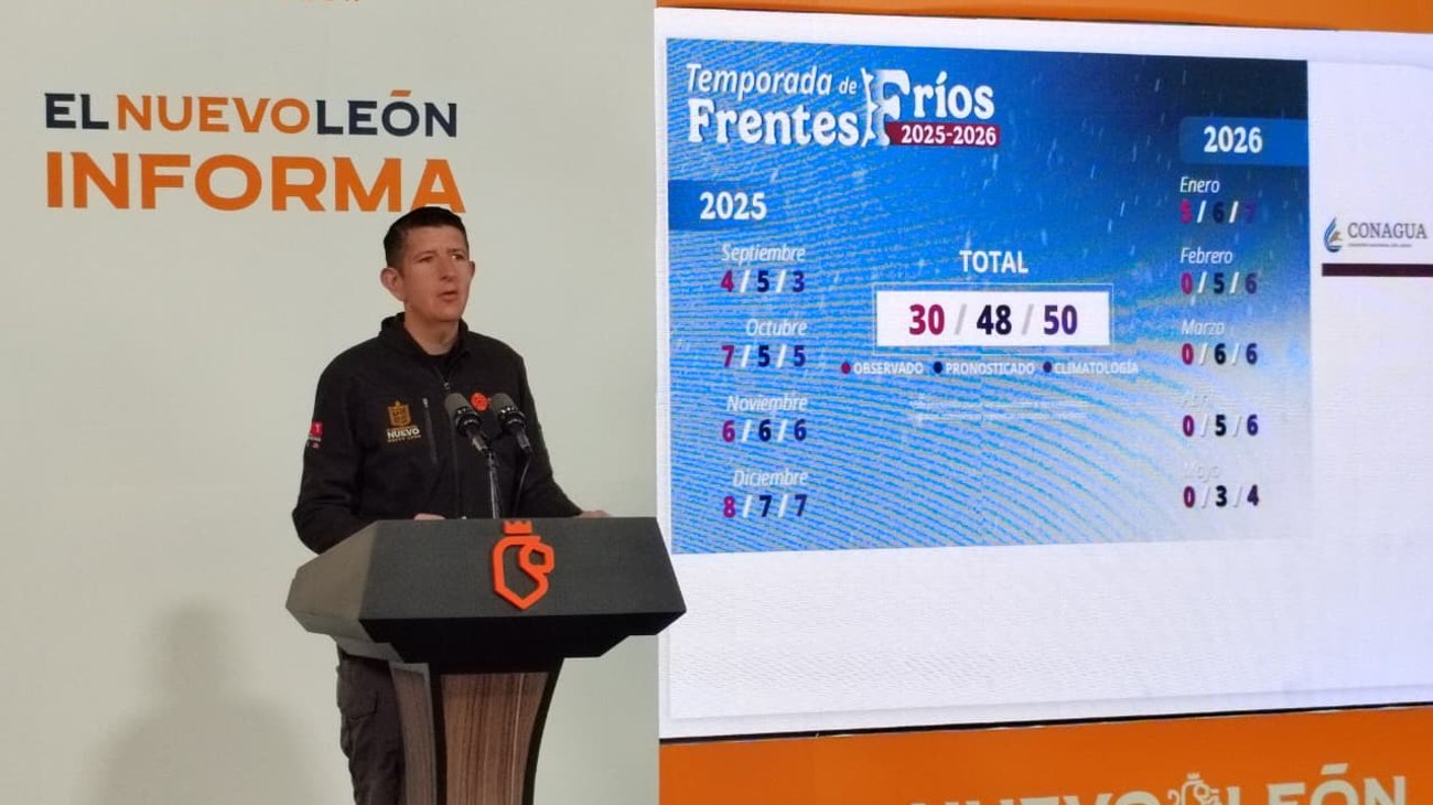 Refuerzan medidas ante llegada a Nuevo León del Frente Frío