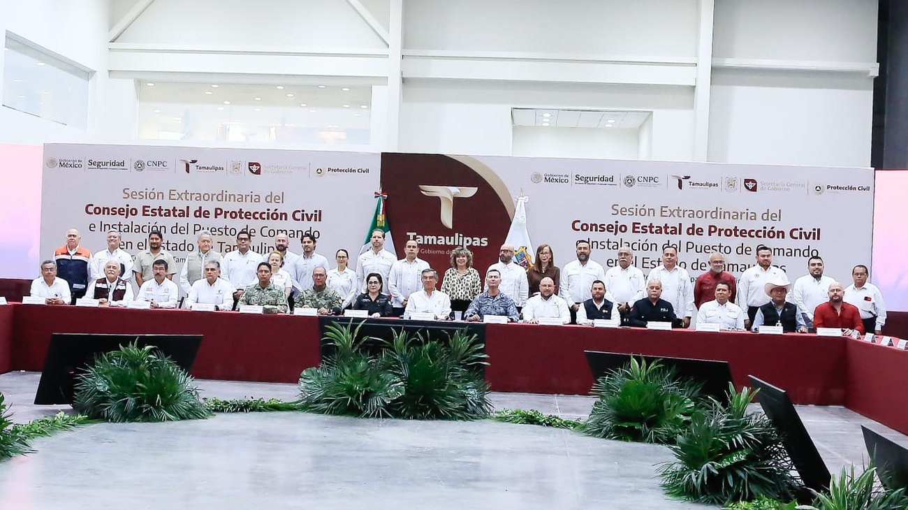 Tamaulipas instala puesto de comando y habilitan 324 refugios