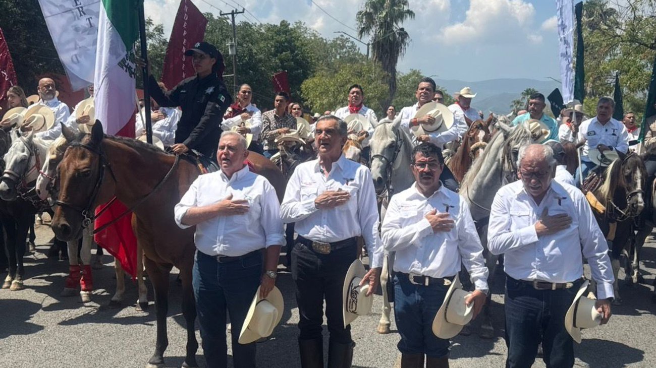 Encabeza Américo Villarreal Cabalgata de la Unidad en Victoria 