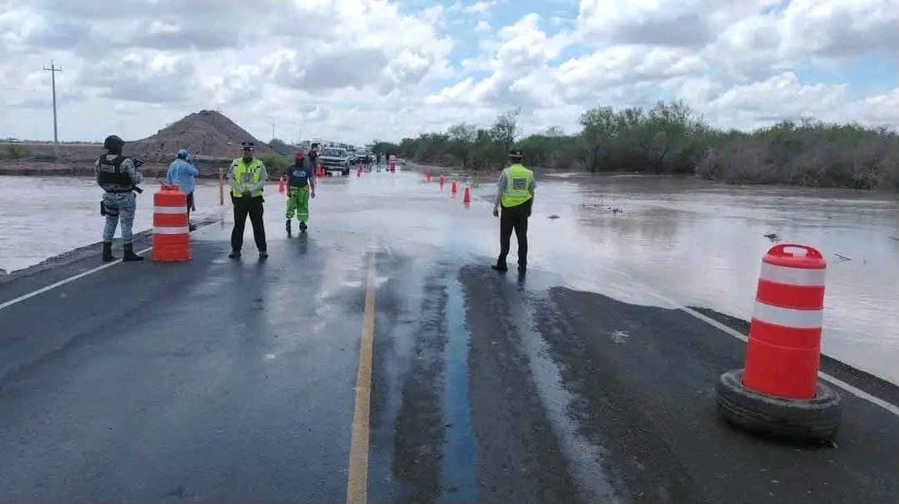 Cierran tramo de carretera Reynosa-San Fernando por lluvias