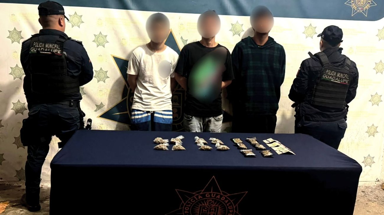 Detienen a tres menores en Guadalupe; indagan nexos con robos