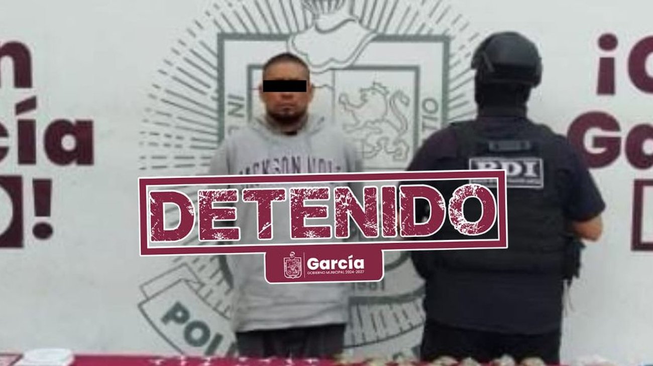 Detienen en García a presunto implicado en robo a comercios