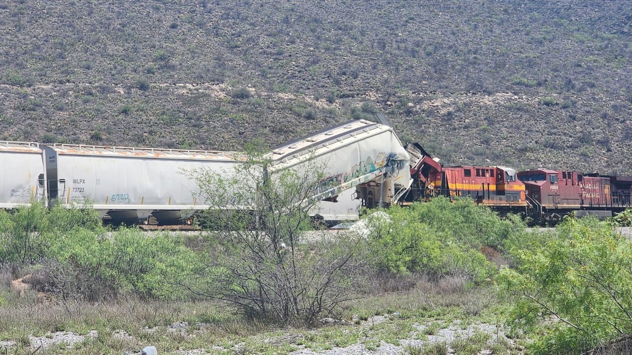 Accidente ferroviario en límites de Coahuila y NL deja lesionados