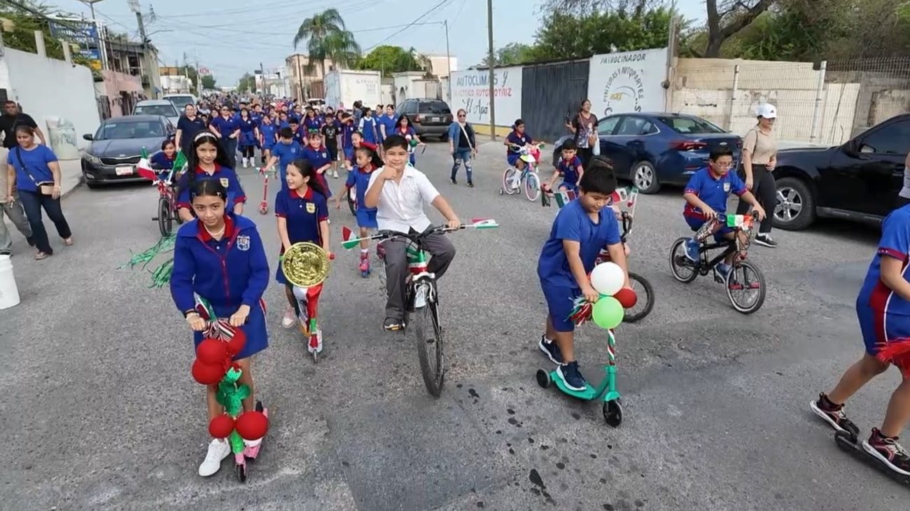 Primaria de Reynosa promueve salud con Día de la Bicicleta
