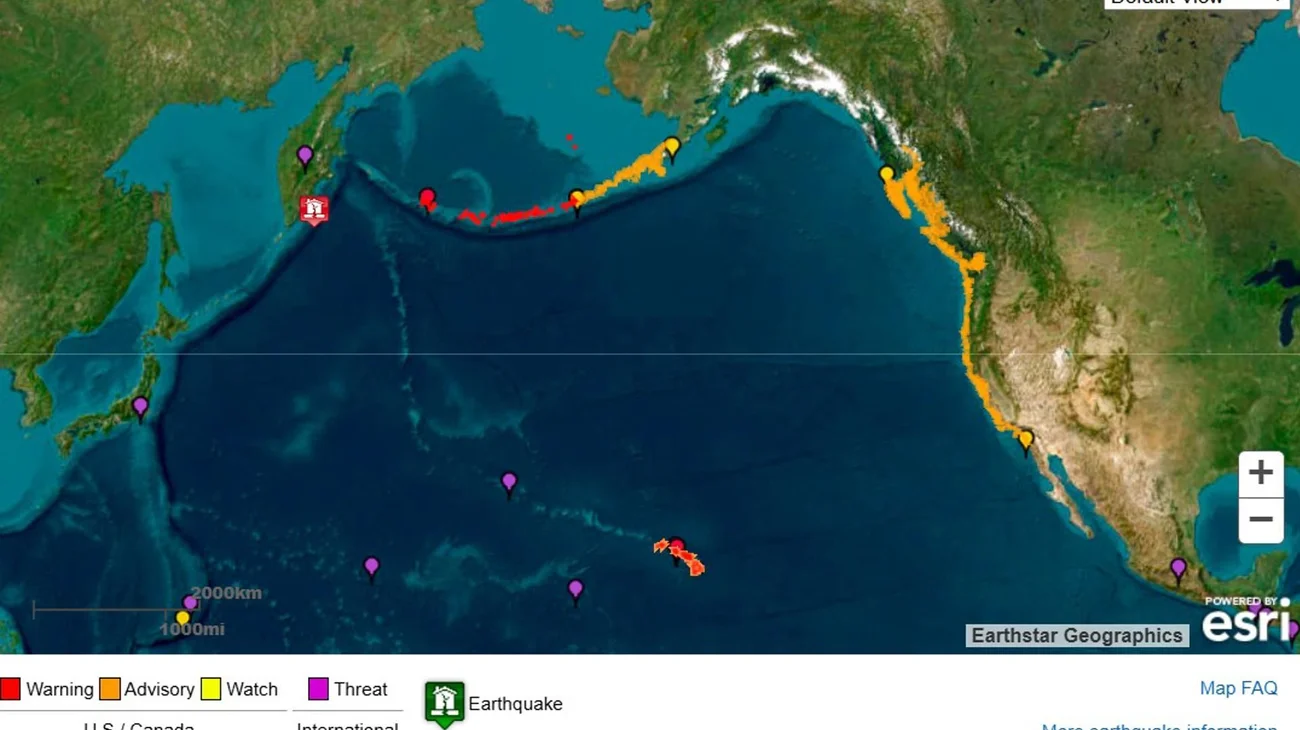 Terremoto magnitud 8,8 en península rusa desata alerta de tsunami