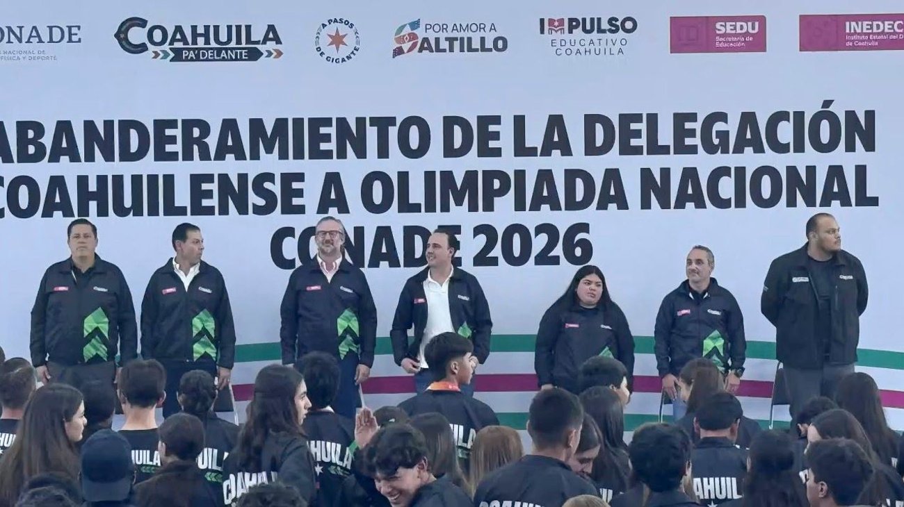 Abanderan a delegación de Coahuila rumbo a la Olimpiada Nacional 