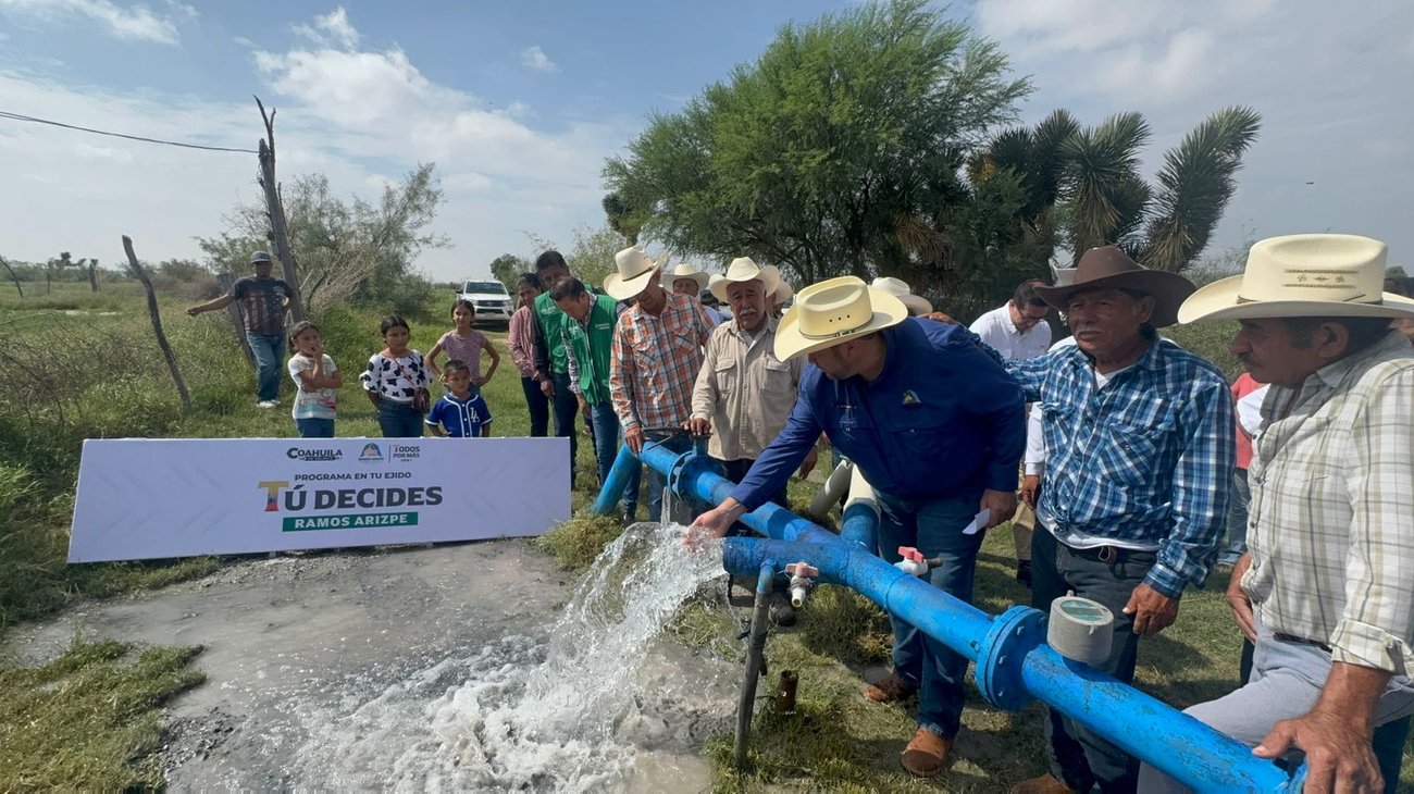 Refuerzan abasto de agua en ejido San Ignacio de Ramos Arizpe