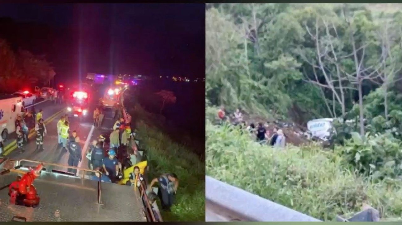 Cae autobús a barranco; mueren al menos 15 personas